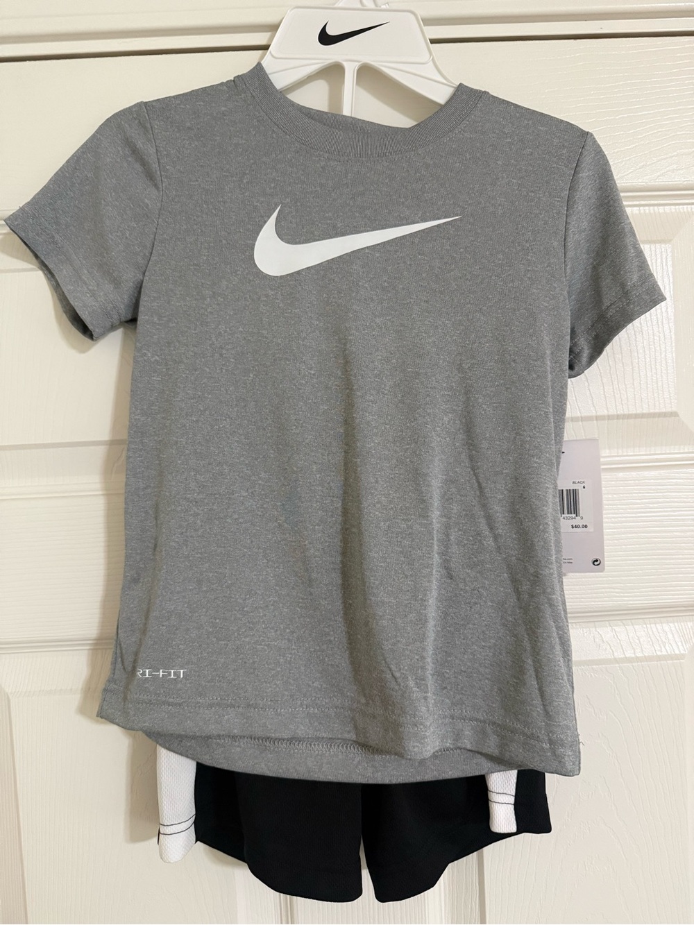Nike Gray Short Sleeve Tee and Shorts Set